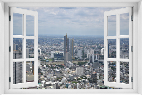 Fototapeta Naklejka Na Ścianę Okno 3D - Bangkok - King Power MahaNakhon Skyscraper - Indoor and Outdoor 360-degree Observation Deck, Glass Tray Experience, Hydraulic Glass Lift