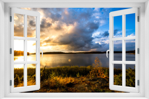 Fototapeta Naklejka Na Ścianę Okno 3D - Sunset at the sea Sweden