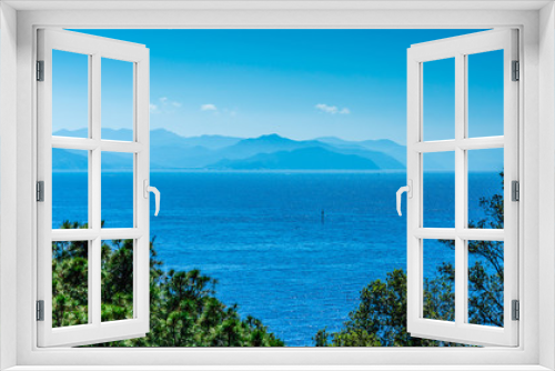 Fototapeta Naklejka Na Ścianę Okno 3D - Wallpaper panorama with sea view  - Portofino, Italy