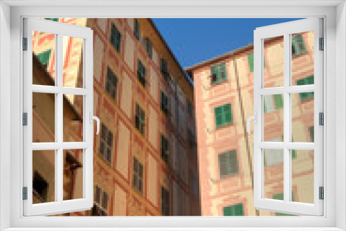 Fototapeta Naklejka Na Ścianę Okno 3D - homes in Camogli, Italy