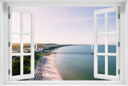 Fototapeta Naklejka Na Ścianę Okno 3D - Binz auf der Insel Rügen von oben