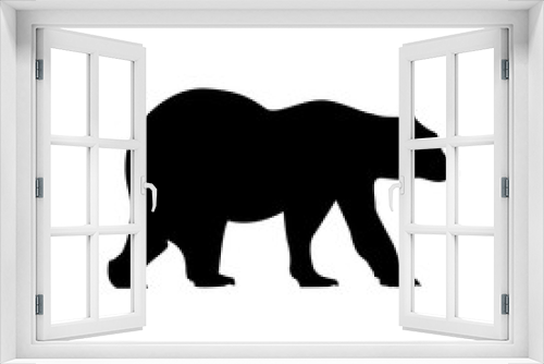 Fototapeta Naklejka Na Ścianę Okno 3D - Bear silhouette vector grizzly icon black. Polar grizzly illustration logo bear design