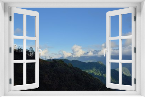 Fototapeta Naklejka Na Ścianę Okno 3D - Mountain landscape-Mountain View Resort in the Hsinchu,Taiwan.