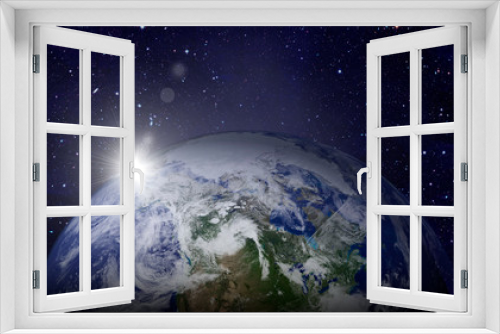 Fototapeta Naklejka Na Ścianę Okno 3D - Earth in the outer space. Elements of this image furnished by NASA