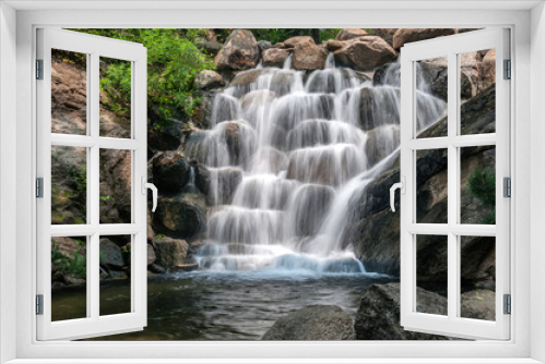Fototapeta Naklejka Na Ścianę Okno 3D - The Xiaoxi waterfall in Panshan, China