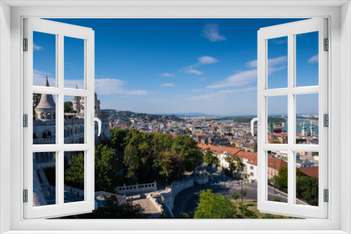 Fototapeta Naklejka Na Ścianę Okno 3D - View of Budapest from the Fisherman's Bastion