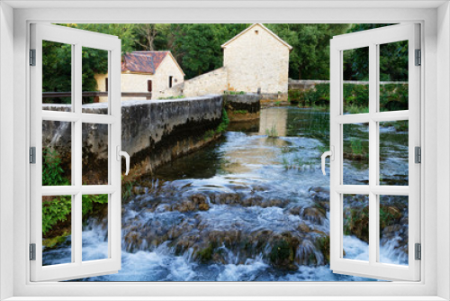 Fototapeta Naklejka Na Ścianę Okno 3D - Watermill on the Krka River
