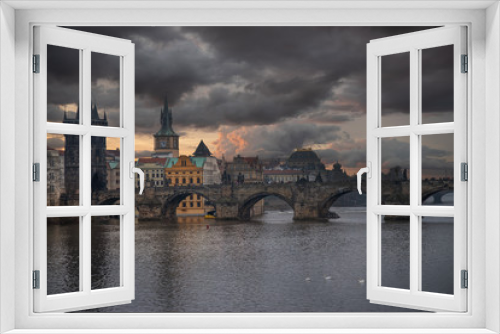 Fototapeta Naklejka Na Ścianę Okno 3D - Prague - Charles bridge, Czech Republic