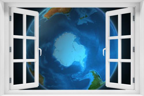 Fototapeta Naklejka Na Ścianę Okno 3D - earth view on south pole