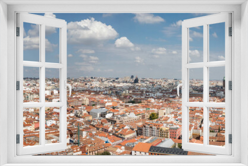 Fototapeta Naklejka Na Ścianę Okno 3D - Panoramic aerial view in Madrid, capital of Spain, Europe.