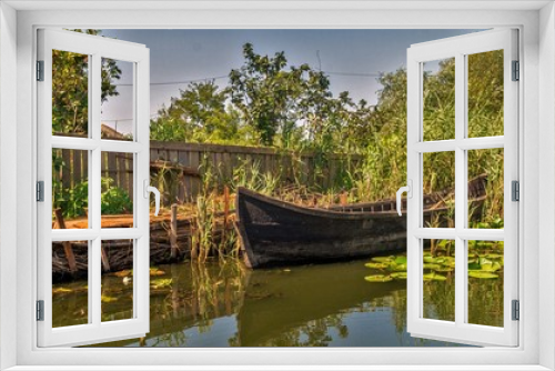 Fototapeta Naklejka Na Ścianę Okno 3D - Fishing boat - Danube Delta