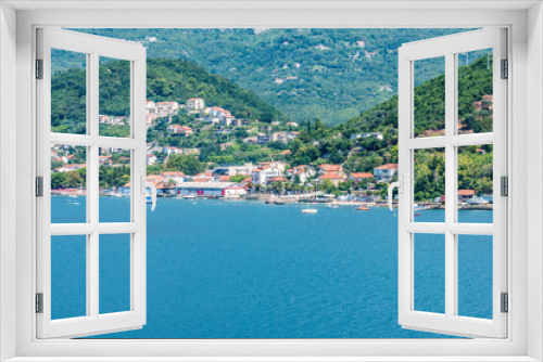 Fototapeta Naklejka Na Ścianę Okno 3D - Landscapes of the Kotor fjord on its way out to the Adriatic Sea