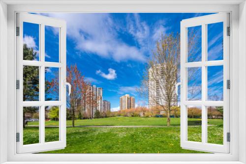 Fototapeta Naklejka Na Ścianę Okno 3D - Modern Apartment Buildings in Vancouver, British Columbia, Canada.