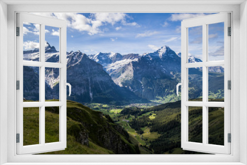 Fototapeta Naklejka Na Ścianę Okno 3D - First, Grindelwald