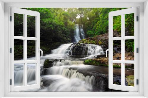 Fototapeta Naklejka Na Ścianę Okno 3D - Upper McLean Falls, New Zealand