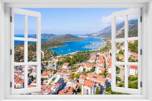 Fototapeta Naklejka Na Ścianę Okno 3D - Aeral view of the beautiful town Kaş in Antalya