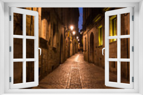 Fototapeta Naklejka Na Ścianę Okno 3D - Historic center and Jewish quarter of Girona (Spain), one of the best preserved neighborhoods in Spain and Europe.