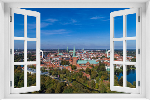 Fototapeta Naklejka Na Ścianę Okno 3D - Altstadtinsel Lübeck