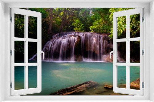 Fototapeta Naklejka Na Ścianę Okno 3D - waterfall in deep forest  , thailand  nature background