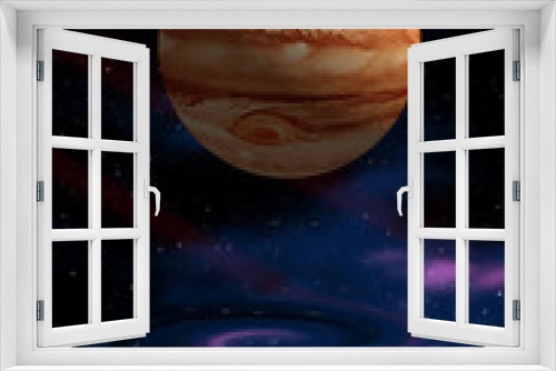 Fototapeta Naklejka Na Ścianę Okno 3D - Black Hole Jupiter