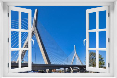 Fototapeta Naklejka Na Ścianę Okno 3D - Cable Bridge in Boston