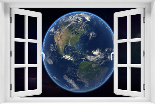 Fototapeta Naklejka Na Ścianę Okno 3D - Realistic rendering of the Earth
