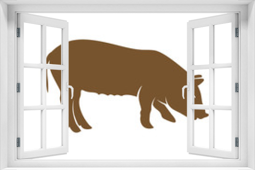 Fototapeta Naklejka Na Ścianę Okno 3D - Pork Logo Design Vector. Template Illustration. Icon Symbol