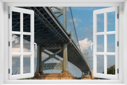 Fototapeta Naklejka Na Ścianę Okno 3D - Benjamin Franklin Bridge in Philadelphia 01