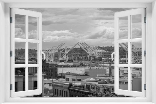Fototapeta Naklejka Na Ścianę Okno 3D - Seattle harbor