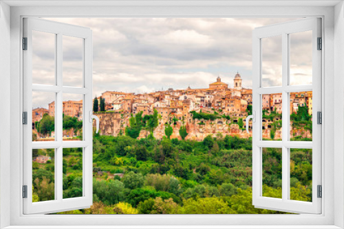 Fototapeta Naklejka Na Ścianę Okno 3D - Orte town is situated in the Tiber valley on a high tuff cliff. Historical cities of Italy.