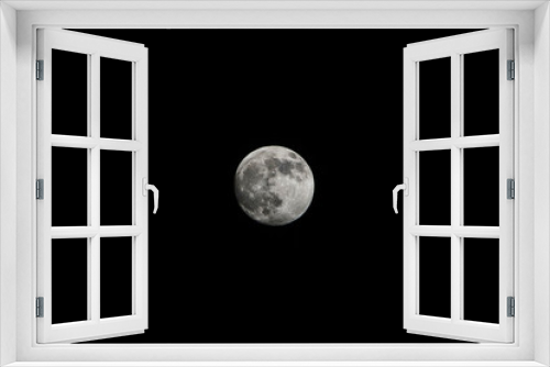 Fototapeta Naklejka Na Ścianę Okno 3D - Full moon against starry night sky