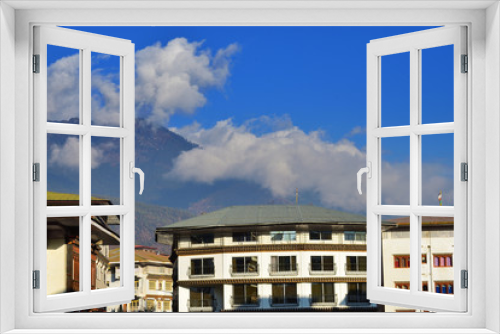 Fototapeta Naklejka Na Ścianę Okno 3D - Bhutan unique and distinct architecture of Buildings and houses