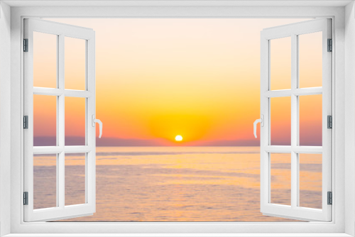 Fototapeta Naklejka Na Ścianę Okno 3D - sunset, sunrise view postcard sea