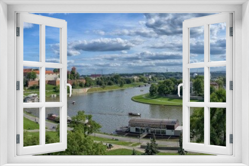Fototapeta Naklejka Na Ścianę Okno 3D - Panoramic view on Wawel - Wisla - Krakow