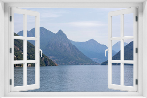 Fototapeta Naklejka Na Ścianę Okno 3D - Lugano Lake