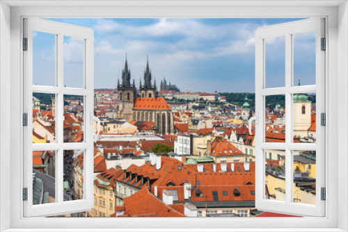 Fototapeta Naklejka Na Ścianę Okno 3D - Architecture and landmark skyline of Prague in Czech Republic.