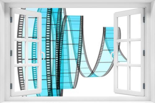 Fototapeta Naklejka Na Ścianę Okno 3D - 3d film Segment rolled forward
