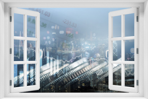 Fototapeta Naklejka Na Ścianę Okno 3D - Business finance background