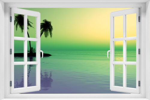Fototapeta Naklejka Na Ścianę Okno 3D - Palms