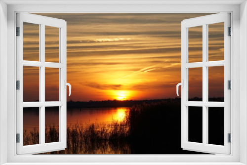 Fototapeta Naklejka Na Ścianę Okno 3D - Wustrower Bodden, Sonnenuntergang