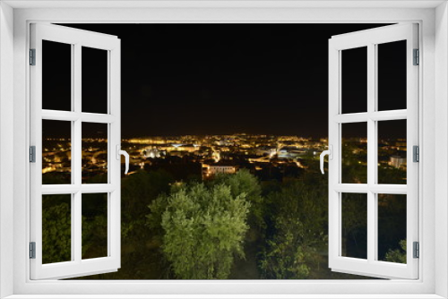 Fototapeta Naklejka Na Ścianę Okno 3D - Castelo Branco is a city and a municipality in the interior of Portugal, capital of the homonymous district. Night photography of the city