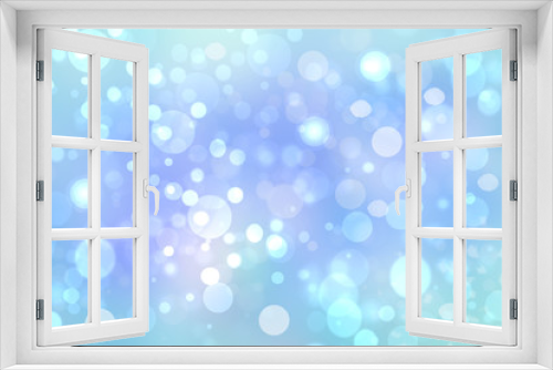 Christmas blue backdrop. Abstract light blue winter background texture with snow and snowflakes and a blue sky. Beautiful winter illustration with space for design.