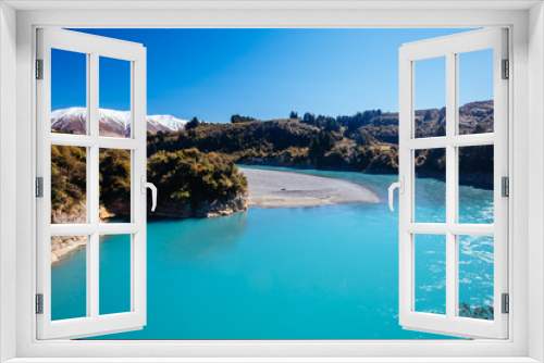 Fototapeta Naklejka Na Ścianę Okno 3D - Rakaia Gorge