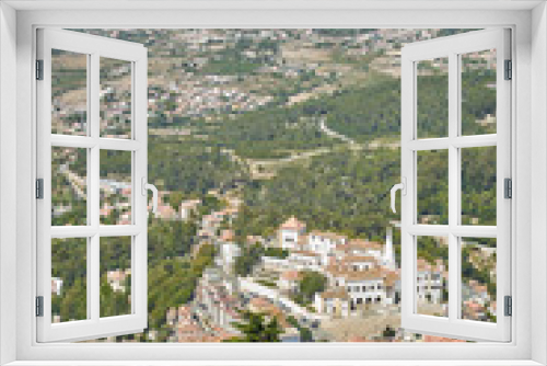 Fototapeta Naklejka Na Ścianę Okno 3D - View at the Sintra area with National Palace of Sintra and other sightseeing places