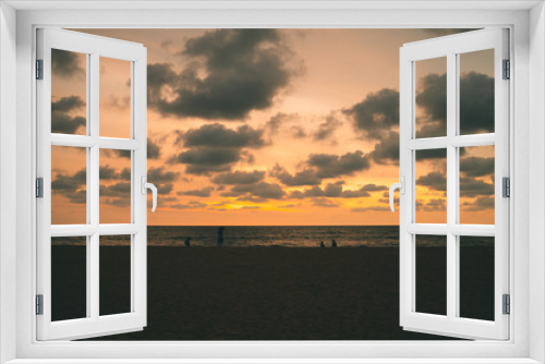 Fototapeta Naklejka Na Ścianę Okno 3D - Sunset Negombo beach
