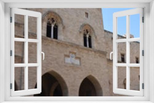 Fototapeta Naklejka Na Ścianę Okno 3D - The Palace of the Grand Master of the Knights of Rhodes , also known as the Kastello, is a famous medieval castle in the city of Rhodes. The island of Rhodes.