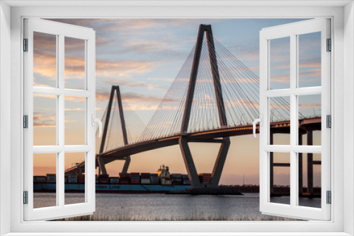 Fototapeta Naklejka Na Ścianę Okno 3D - Charleston Bridge