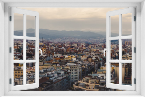 Fototapeta Naklejka Na Ścianę Okno 3D - Barcelona view from sagrada familia