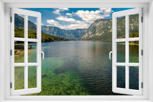 Fototapeta Naklejka Na Ścianę Okno 3D - Scenic Lake Bohinj Slovenia
