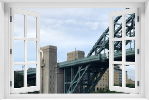 Fototapeta Naklejka Na Ścianę Okno 3D - Detail of Tyne Bridge Ironwork in Newcastle